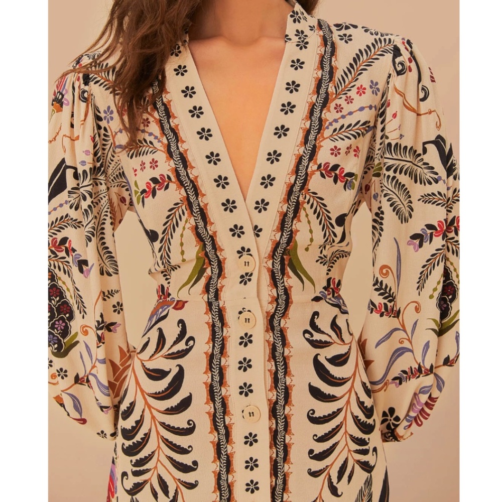 NWT | FARM Rio Sand Classic Nature Maxi Dress | Size L - Picture 4 of 6